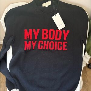 Gucci Black Sweater MY BODY MY CHOICE